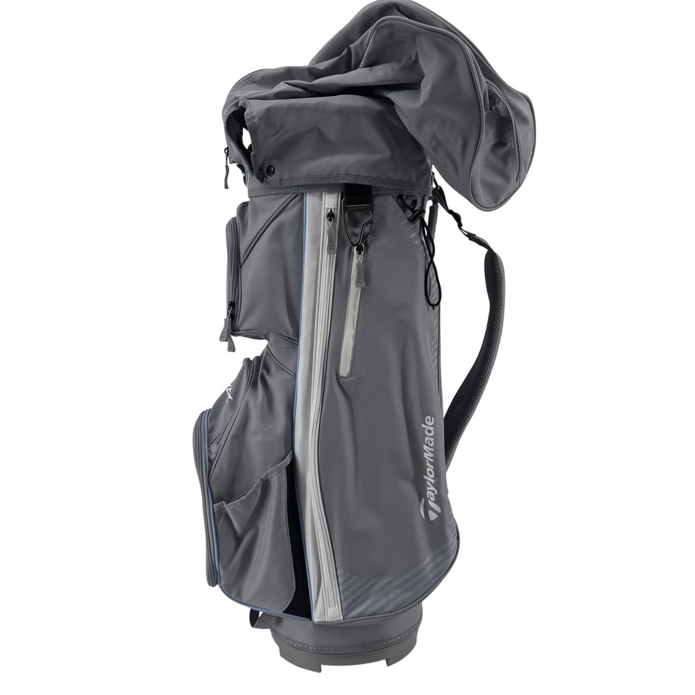 TaylorMade RBZ Speedlite Cart Golf Bag Grey White Blue with Rain Hood